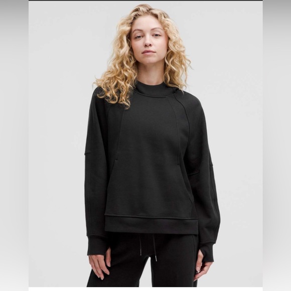 Lululemon Scuba Hoodie NWT SOLDOUT Oversized Side Slit Hoodie SizeXL/XXL Black - Picture 1 of 7